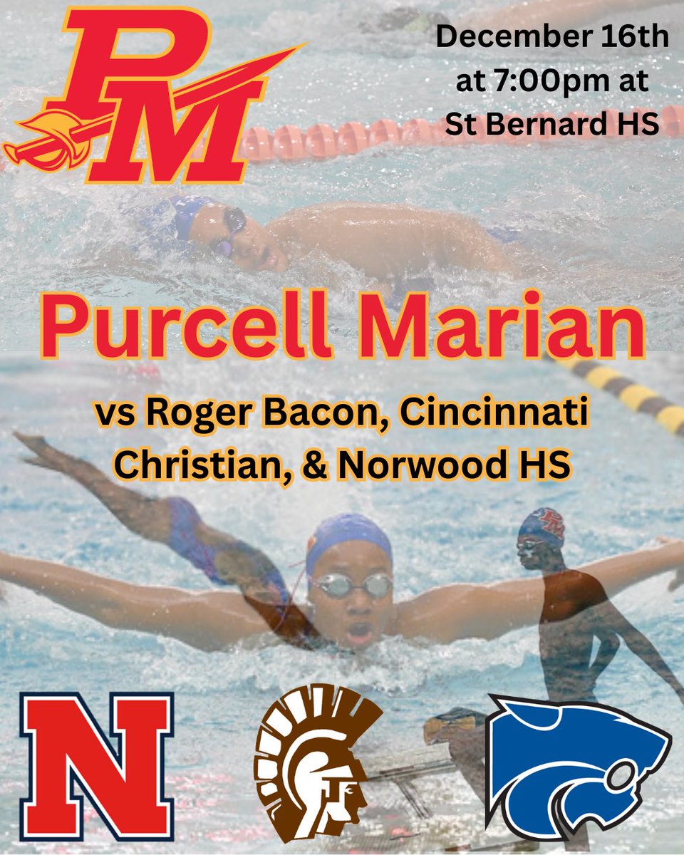 Meet day! Good luck to all of our swimmers! #purcellmarian #aquacavs
