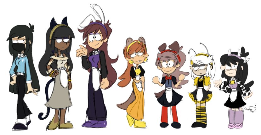 GreenNevy's tweet photo. Maid Cafe
Au created by @Cheshiregijinka and ratchetanon (On Pixiv)

A business run by Sonette, with Lincoln as the owner, but who is content to leave things in the hands of his daughter.

They are all maids but some also count as security, chefs, etc.

Questions? :3

#sinkids https://t.co/dLLJq6RVij