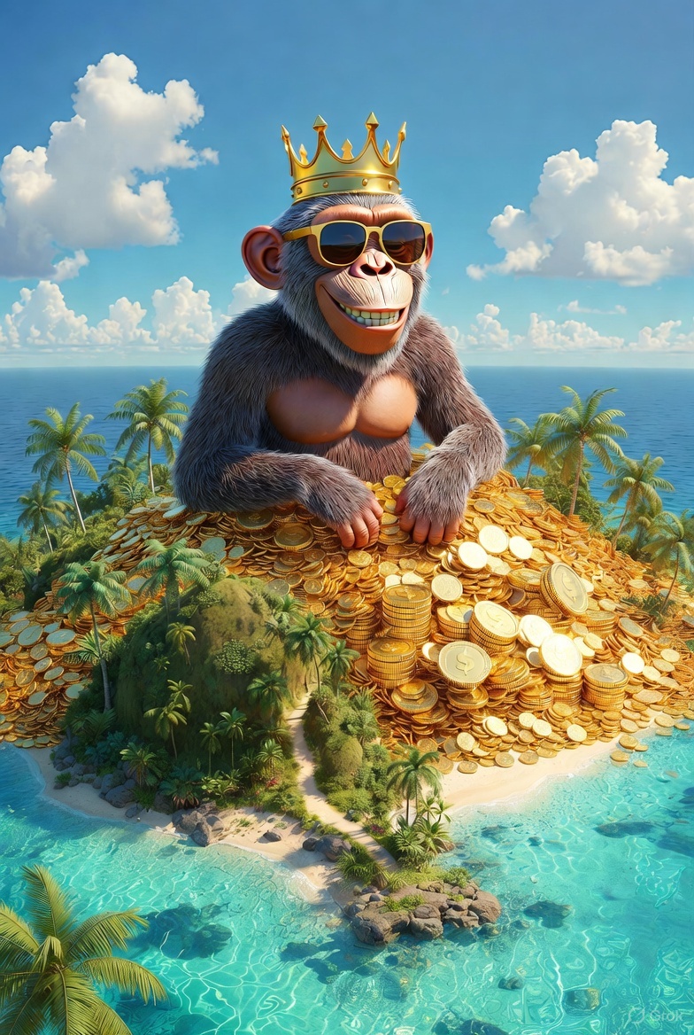 MalakaToken's tweet photo. The final form of an ape is being so rich you buy a whole island just to store your physical $MALAKA coins. 
What's the most ridiculous purchase you are making when you 100x? Follow for more life goals. #ApeMode #DreamBig https://t.co/Ti7UCUbVKE https://t.co/PD0fDf1KyE