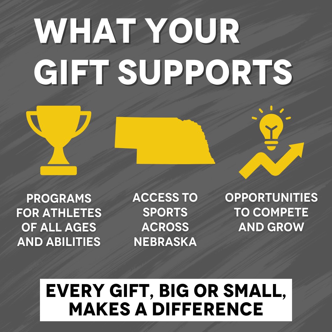 The countdown is on - only a few days left to make your tax-deductible 2025 gift! Your support empowers athletes and strengthens Nebraska communities. See what your gift supports 👇 Donate by Dec 31 to make a lasting impact and a stronger 2026! 🎁

nebraskasportscouncil.com/nsc-endowment-…