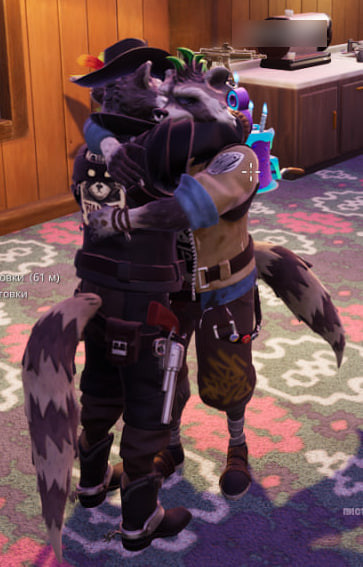 Raccoons love hugs!

Why no one makes arts with this two? They're super cute together!

With cure raccie <a href="/AEnotovskiy/">Lenot Fursblack</a> 

#Fortnite