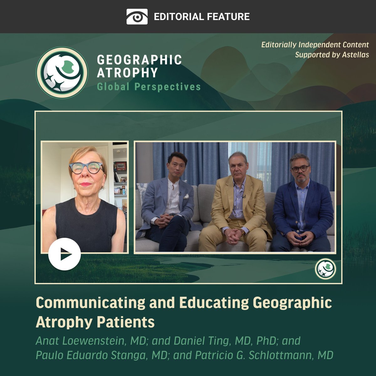 Drs. Loewenstein, Ting, Stanga, and Schlottmann review which high-level messages eye care providers should communicate to patients with GA. 

View it here 🎥: ow.ly/U4Or50XKz34