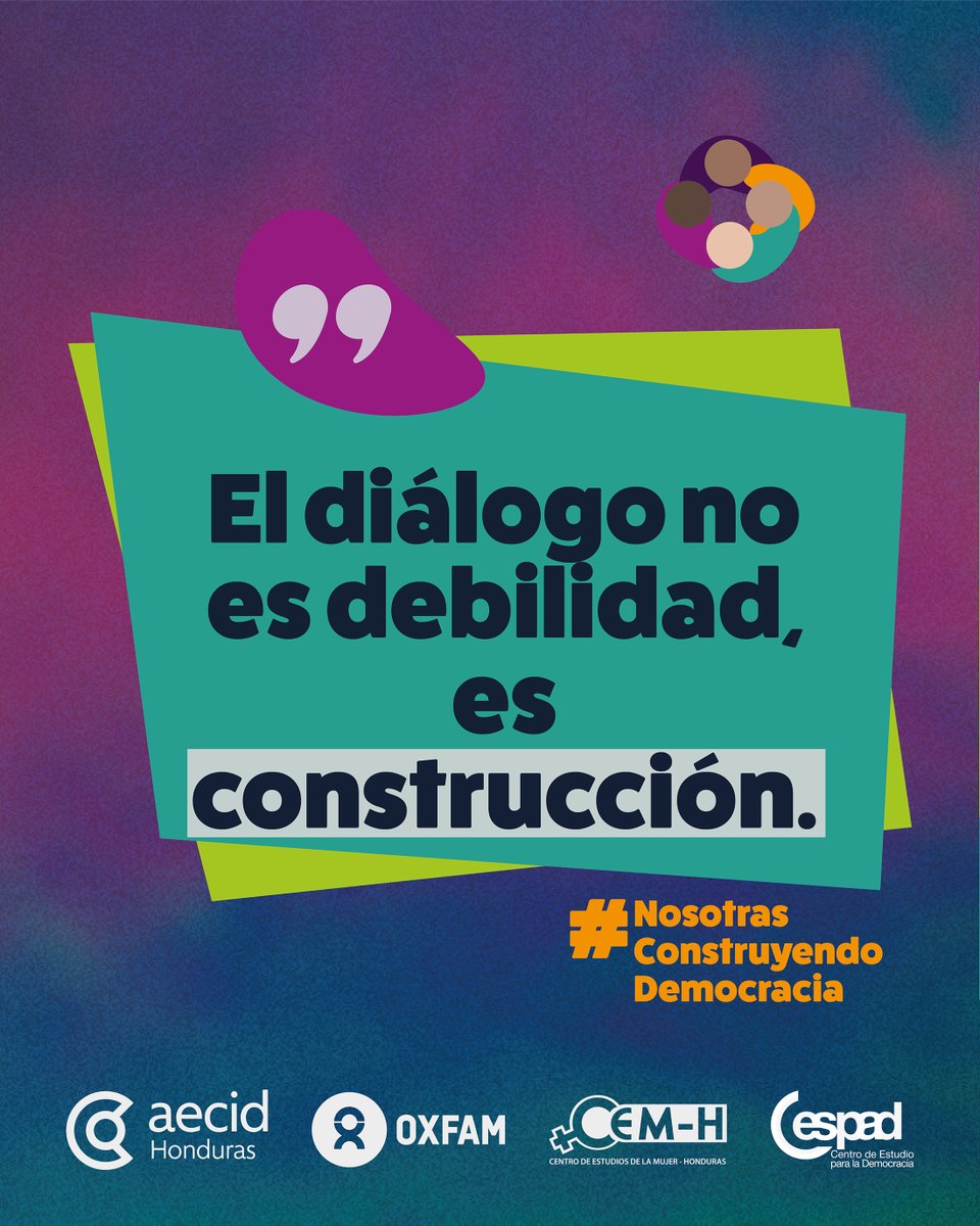 COMUNH_hn's tweet photo. Hablar no es ser débil. 🗣️🤝
En política nos han enseñado a gritar, pero nosotras venimos a construir. Sentarse a dialogar y proponer soluciones es de valientes. Que no te digas mentiras,"peleando" NO se arregla todo.
#NosotrasConstruyendoDemocracia #DialogoPolitico #MujeresValientes #Honduras