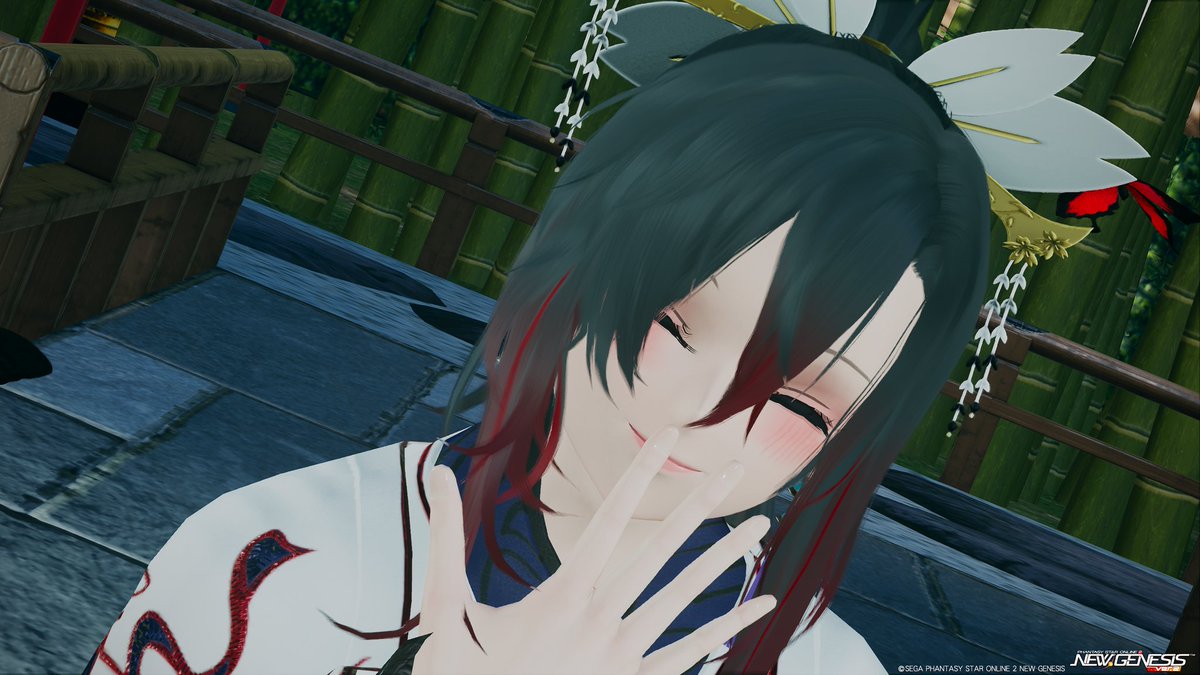 #PSO2NGS #PSO2NGS_SS #朝のSS
おはまる〜｡ÓωÒ)ﾉ
髪色を少し変えたら、胡蝶さんっぽくも見える気がしてきた(*´ω`*)