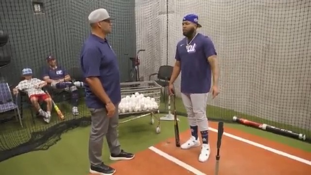 Step inside the cage with Albert Pujols and Vladimir Guerrero Jr.!
During this past year's All-Star break, the @BlueJays superstar walked us through his tee routine and the different progressions he uses to get ready for a game 👀