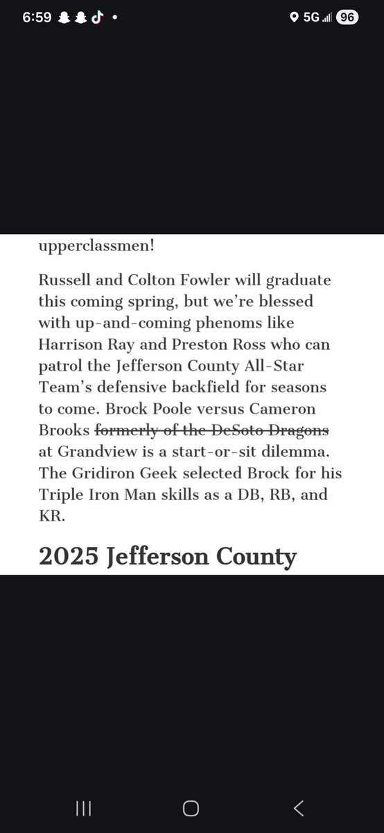 Thank you Gridiron Geek for the short write up. I am excited to grow and keep working to improve this year!!