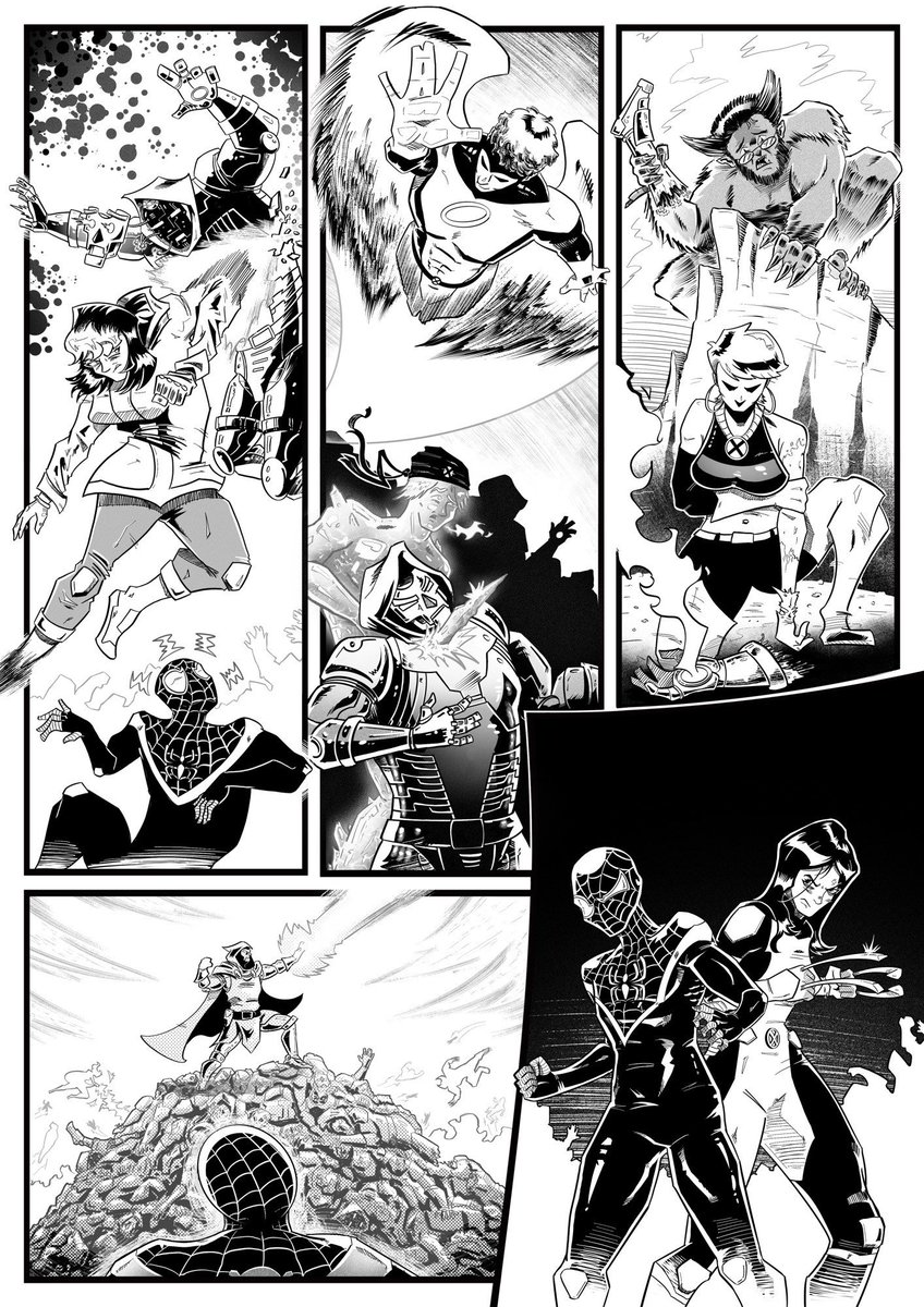 ofamosoyuro's tweet photo. Páginas de All-New X-Men (roteiro do Bendis) que eu desenhei pra treinar e fiquei m�� orgulhoso do resultado 🔥

#Comics #ComicPages #ComicSamples #Xmen #SpideeMan #DoctorDoom https://t.co/jz3iYbnMwZ