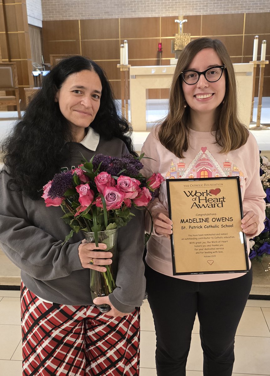 Congratulations to our newest #WorkOfHeart Award recipient, Madeline Owens of St. Patrick Catholic School in Dallas.

Story: catholicfoundation.com/generational-i…