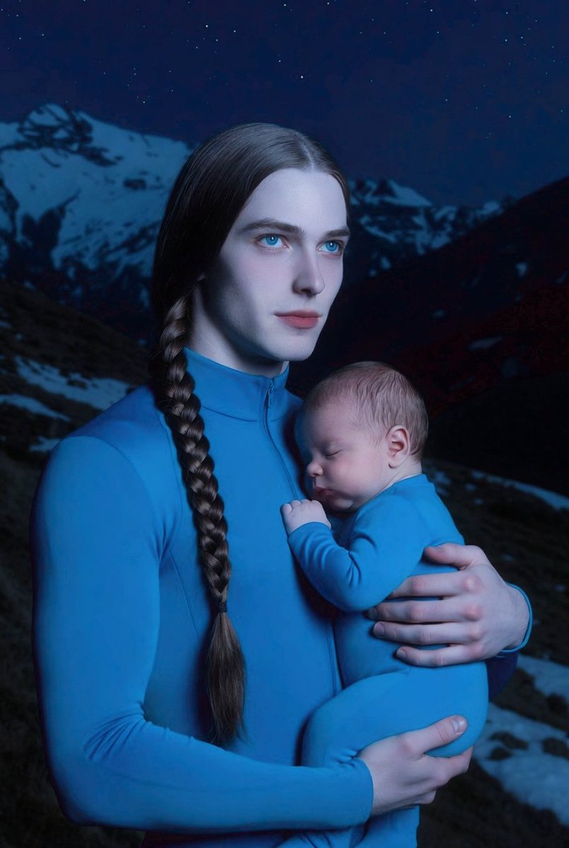 A Pleiadian man working for the Galactic Federation successfully rescued a baby from a recent snowstorm.

Artwork by me.

Oh and they are wearing matching outfits!🥰🥰