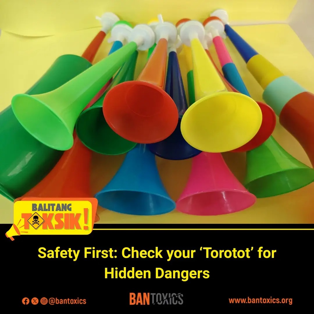 Toxics Watchdog Reminds Public To Watch Out for Potential Chemicals and Other Hazards in Plastic ‘Torotot’

BALITANG TOKSIK! | 16 December 2025

Read more: facebook.com/share/p/17aHbi…