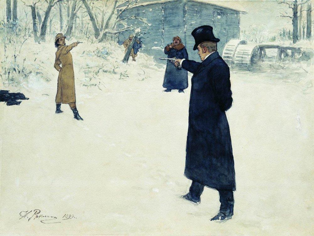 impression_ists's tweet image. Ilya Repin, The Duel
