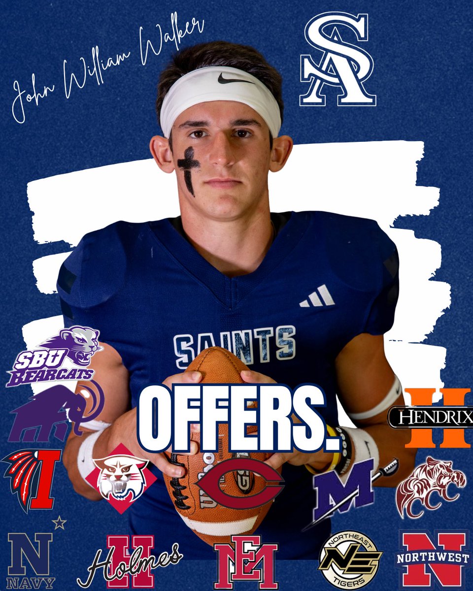Saints_FB's tweet photo. BIG TIME CONGRATS to John William Walker @JohnwWalker_4 on picking up another offer yesterday from Holmes CC and Northeast Community College! The offers are rolling in! 

We’re extremely proud of you, John. Stay hungry, keep grinding, and keep chasing those dreams. https://t.co/yYAy9VpCNr