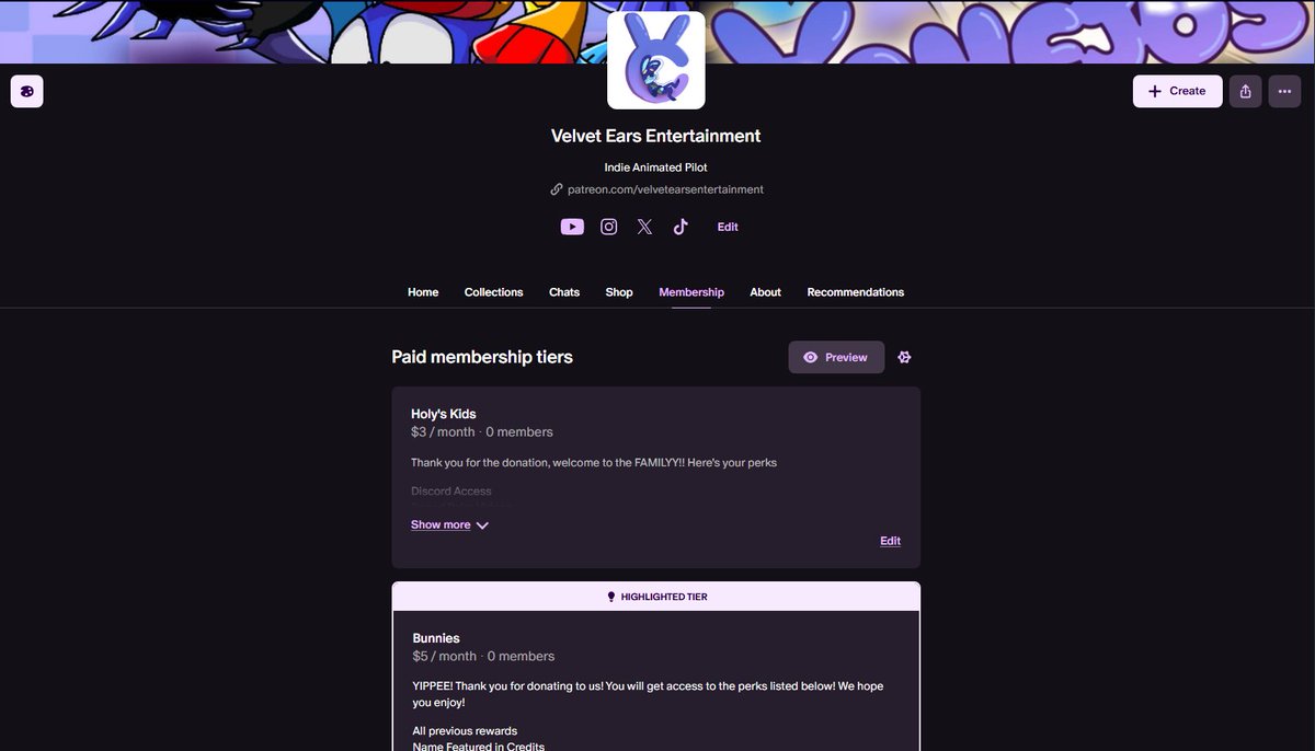 WE HAVE UPDATED OUR PATREON! 

That's Right! You can get much more perks for cheaper prices, along side BRAND NEW tiers up for grabs! 

If you are interested in supporting our indie animated series, consider donating to our Patreon!

LINK BELOW
#conejos #indieanimation #patreon
