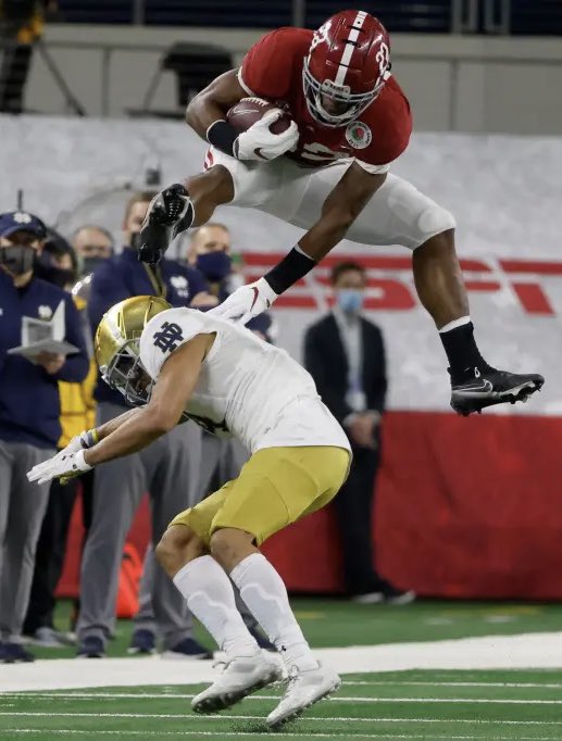 To the “Notre Dame loses every big game crowd”

Notre Dame’s 3 College Football Playoff Loses were to ESPN’s #1, #5, and #9 teams in the last 11 years:

#1: 2020 Alabama
#5: 2018 Clemson
#9: 2024 Ohio State

In EACH of these games, Notre Dame lost by fewer points than the