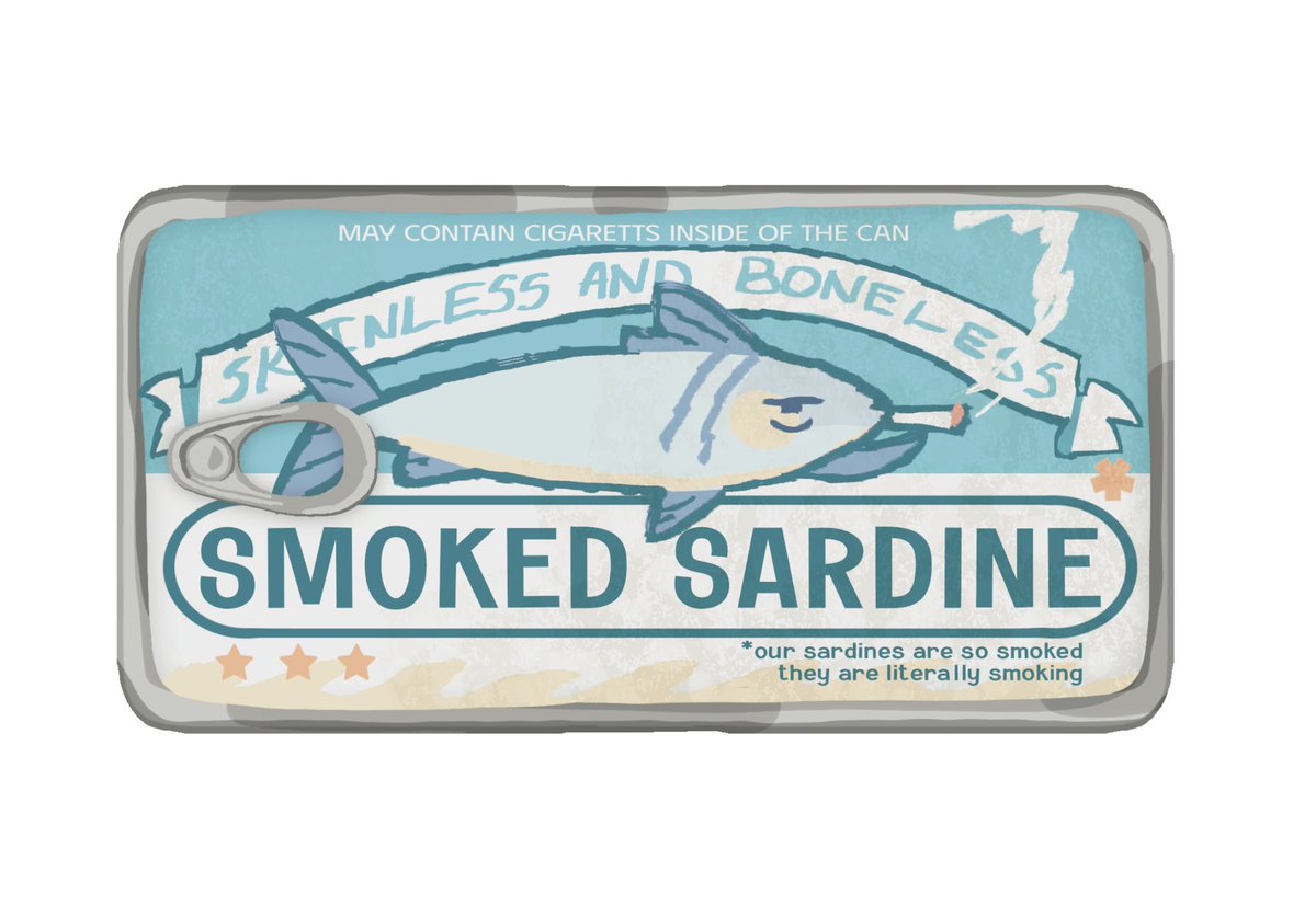 trustfulgrumpy's tweet image. smoked sardine
