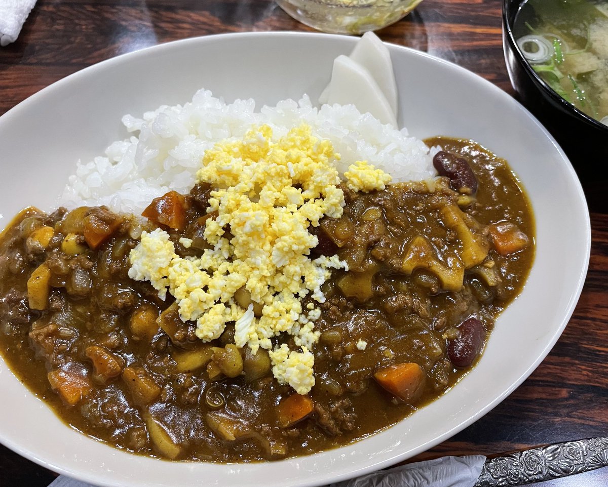 本日はキーマカレーを食しております
#喫茶店ランチ