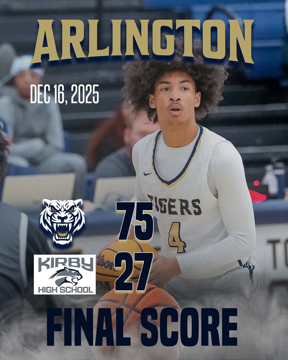 Arlington with the win over Kirby! Stat leaders: Jayden Jordan James 24 pts; RJ Tate 11 pts; Rod Lucas 8 pts. &amp; 10 Rebs; Khylan craft, Eric Thomas, &amp; Braylon Howard with 6 pts each <a href="/johnvarlas/">John Varlas</a> <a href="/memphispreps/">CA Prep Sports</a> <a href="/PrepHoopsTN/">Prep Hoops Tennessee</a>