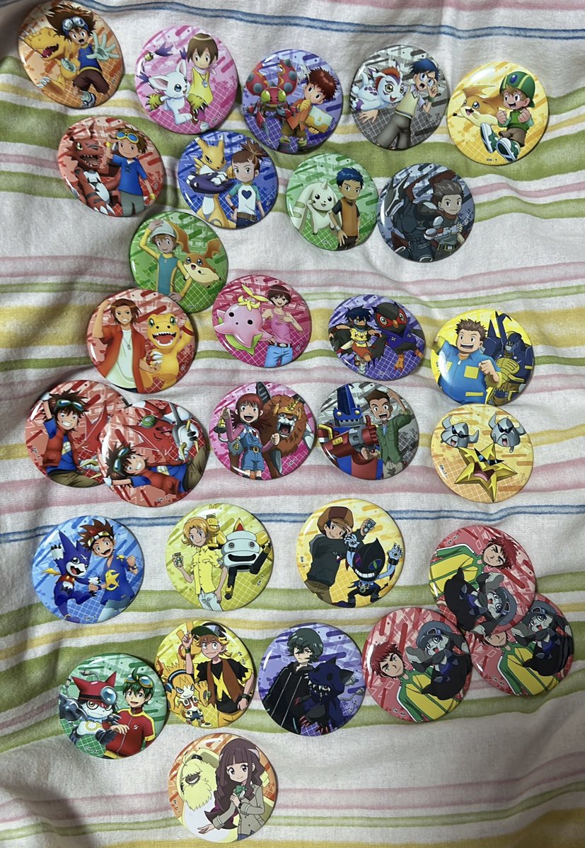 デジモン55種缶バッジ買い足し結果 前来てくれなかった子たちが