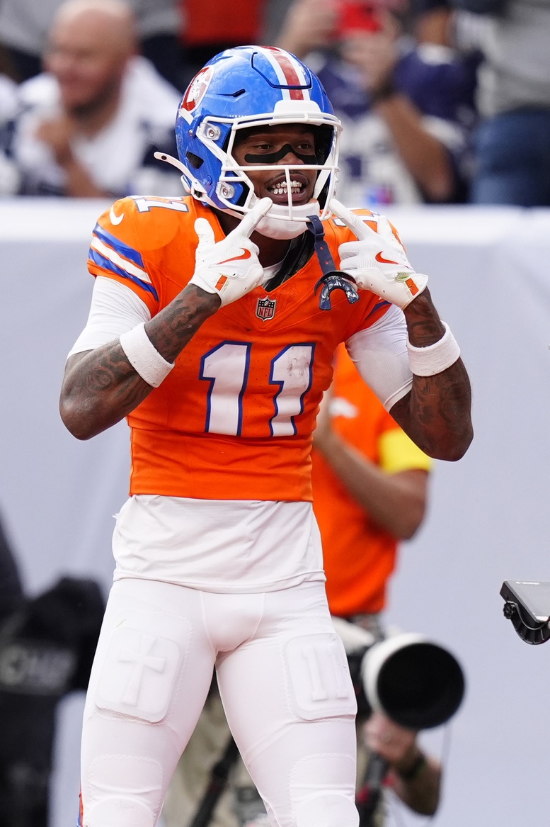 Troy Franklin has been on a heater in the Mile High City.

Troy has a TD in 4 of his past 5 at home and has 80+ receiving yards in each of his past two games in Denver.