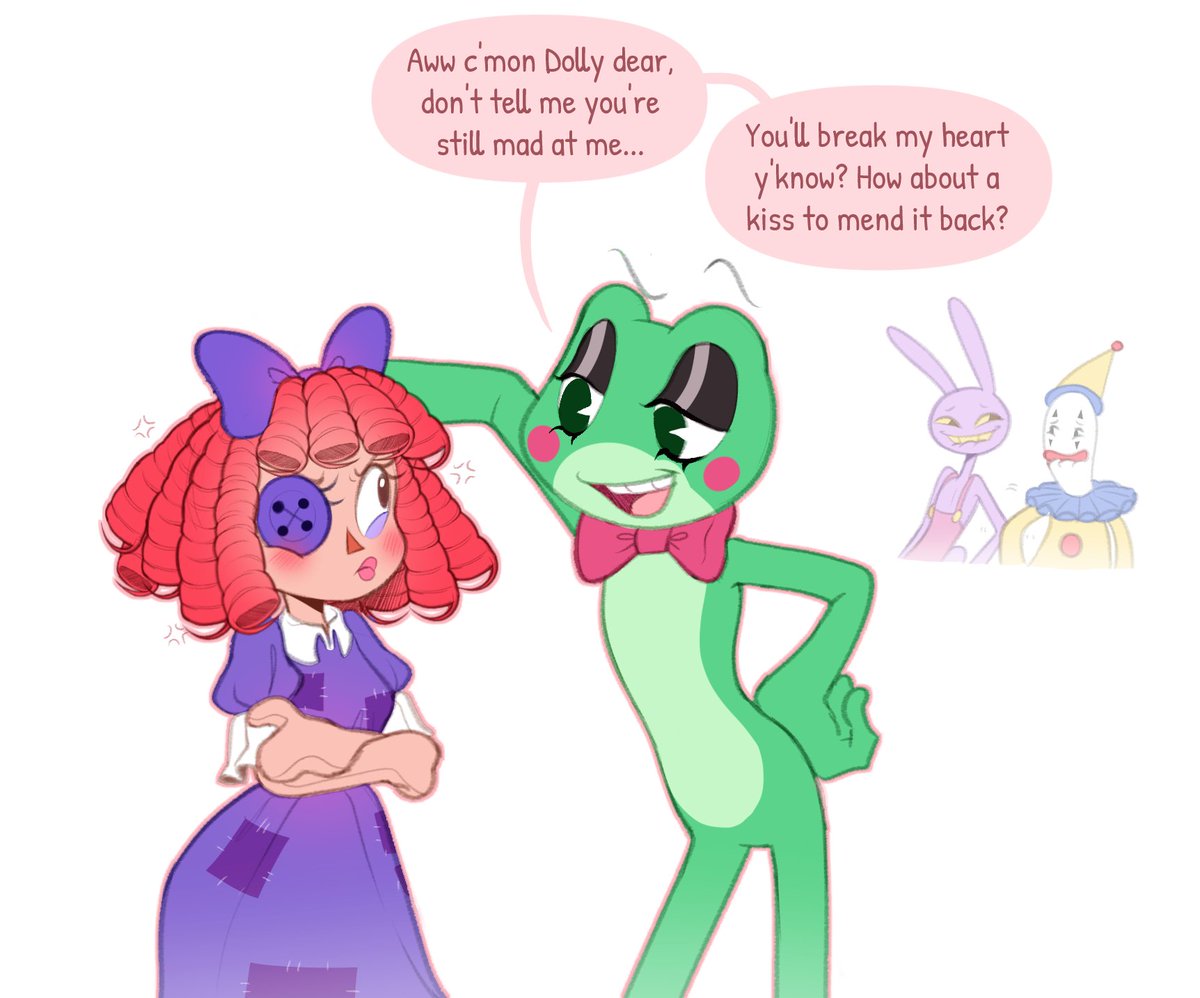 lolychichi's tweet photo. Did anyone order more frogdoll/ragatha x ribbit posting?
#tadc #digitalcircus 🐸✨ https://t.co/3bfVzwXzGQ