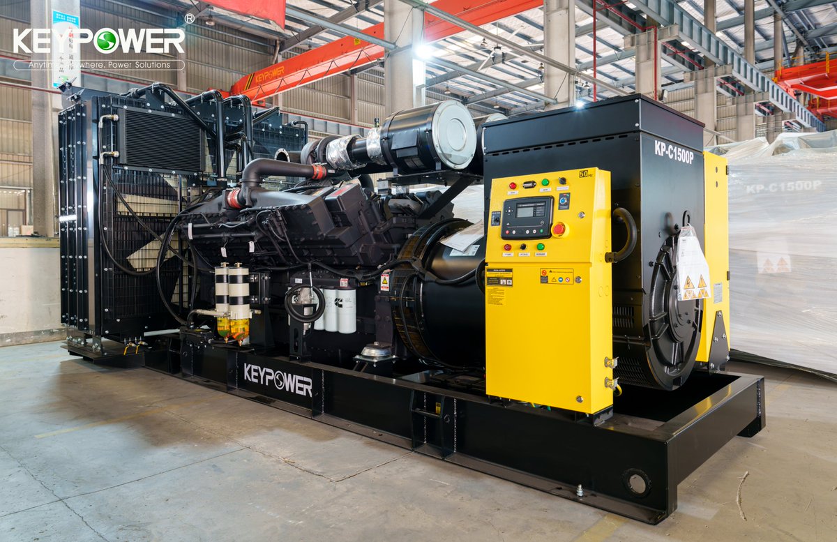 1500kVA open rack type diesel generator powered by #Cummins engine, ready for synchronization. #KEYPOWER #DieselGenerator #DieselGenset #IndutrialPower #Blackout