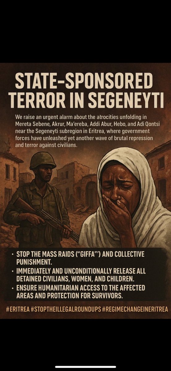 Mercy4ALL82's tweet photo. @TeameKuflom #Eritrean dictator &amp; regime only knows betrayl. They've betrayed, lied, manipulated, &amp; corrupted our country to instill fear &amp; division w/n our people. A state of religion tolerance turned to a state of repression. Nowhere in Eritrea is safe including religious institutions. @UN https://t.co/3Siu0tewKZ