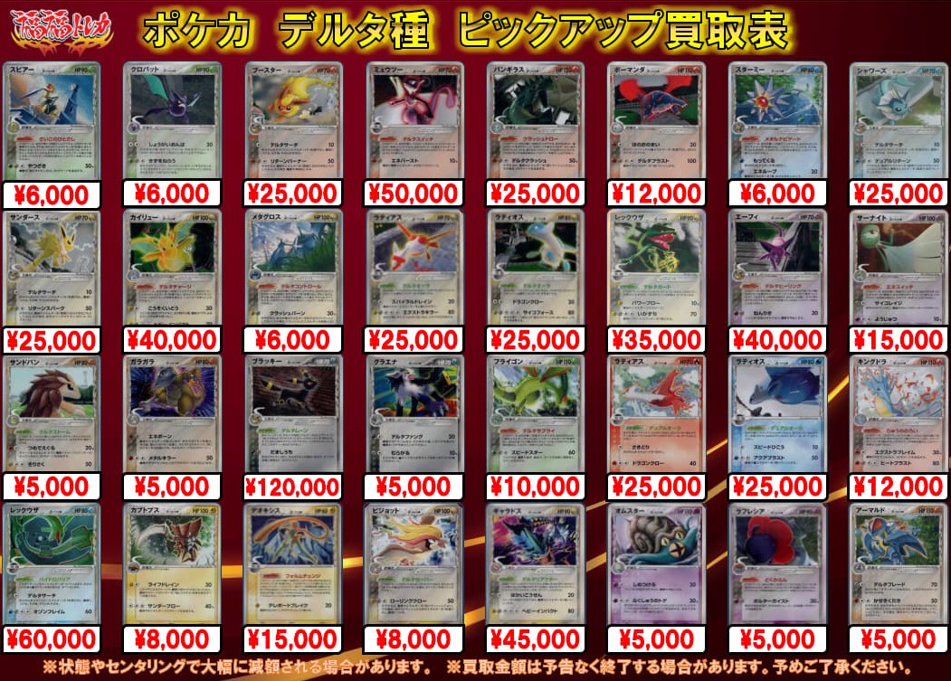 δデルタ種買取表】