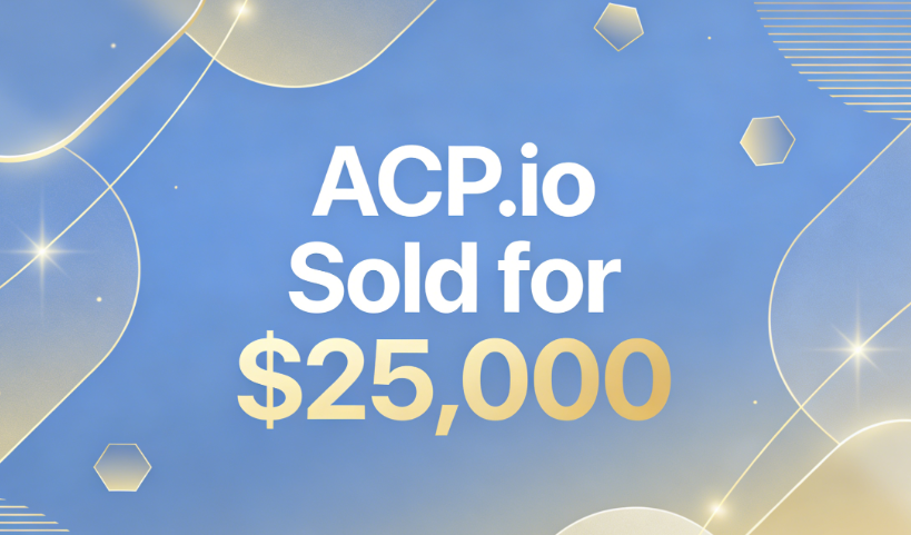 DomainNews24's tweet photo. Domain Sold!
✅ACP .io Sold for $25,000
🛒Sold  via Sedo
🗓️December , 2025
💡This domain name inherently carries the industry attributes of "innovation, technology, and cutting-edge," and when combined with the three-letter combination, it perfectly aligns with the brand positioning of popular sectors such as artificial intelligence, cloud computing, data services, and tech entrepreneurship.
more:https://t.co/C8xr7Eyhji