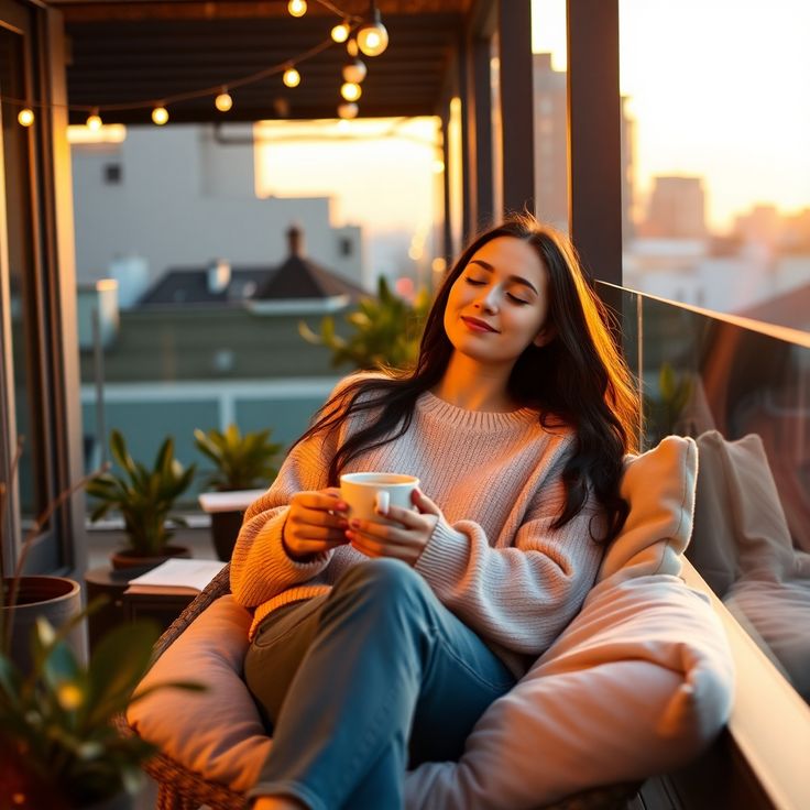 Sunset Serenity: A Moment of Cozy Bliss