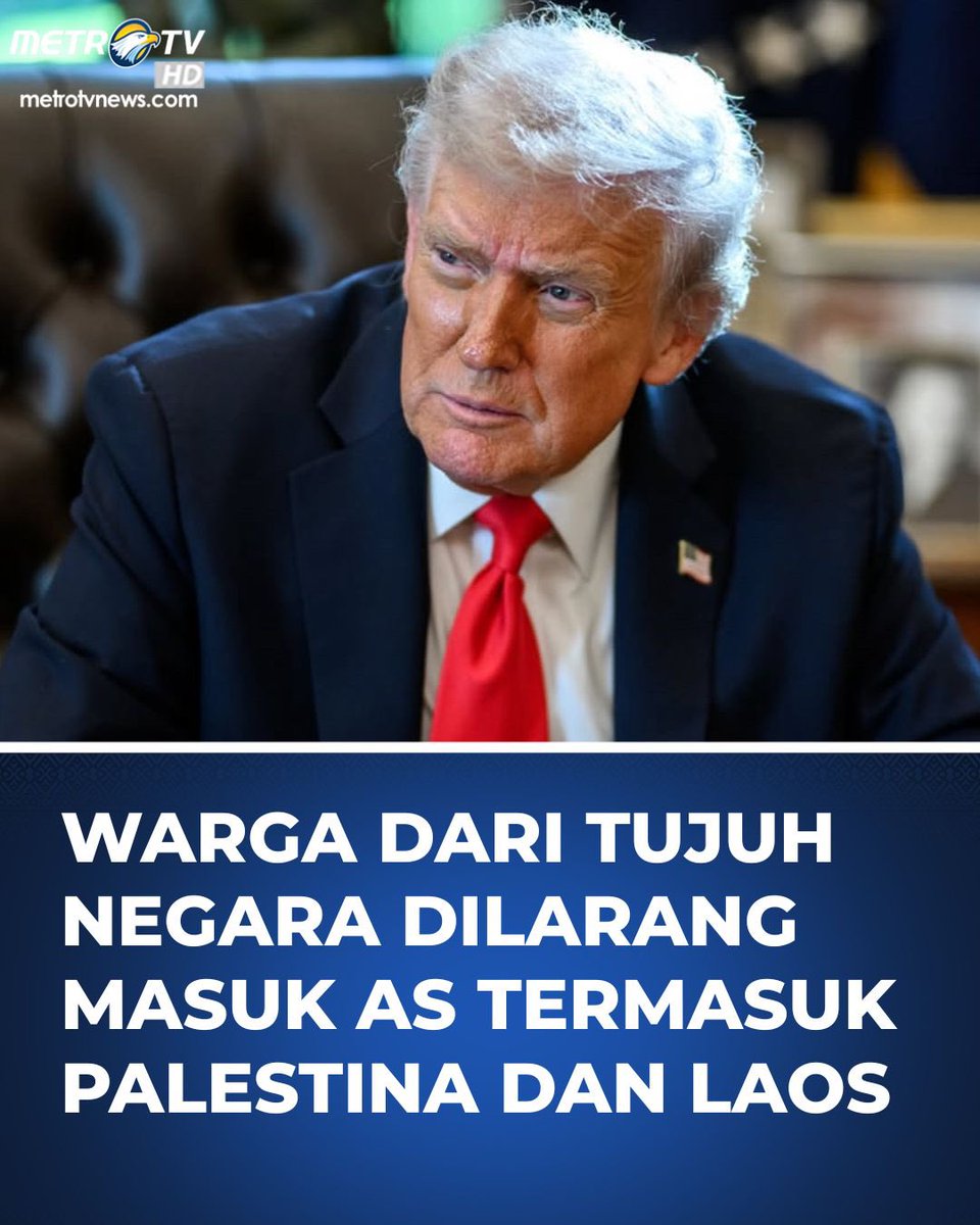 Presiden Donald Trump memperluas larangan perjalanan Amerika Serikat (AS) dengan melarang warga negara dari tujuh negara lagi, termasuk Suriah, serta pemegang paspor Otoritas Palestina, untuk memasuki Negeri Paman Sam.

Trump, yang telah lama berkampanye untuk membatasi imigrasi