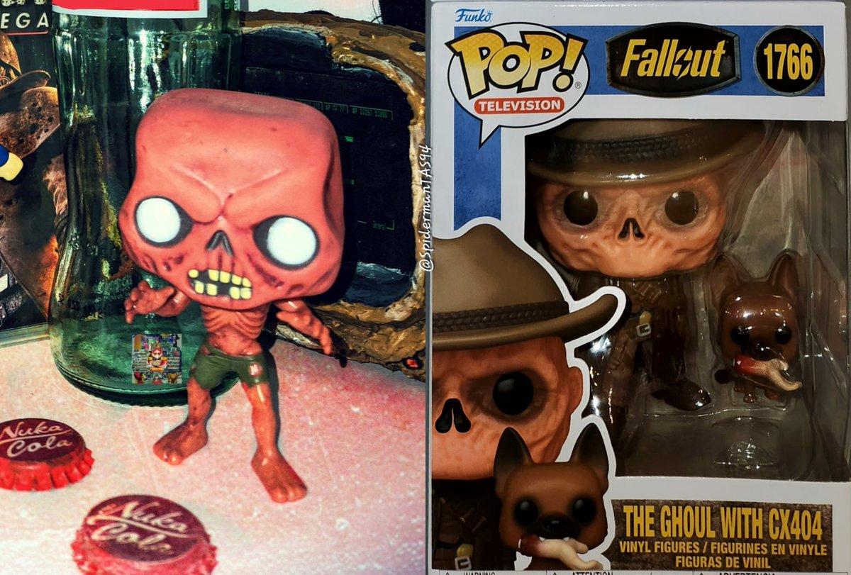 SpidermanTAS94's tweet image. Happy POP! Two's-day!
Week 138: ⚠️💥🏜👍

To the Wasteland we go! Season two of Fallout is here! 🎮🤝📺

Feral Ghoul ('15)
vs
The Ghoul w/ CX404 ('25)

#Fallout #FalloutOnPrime #FalloutNewVegas #TheGhoul #CooperHoward #Collectibles #FunkoFamily #FunkoPop #Gaming #TVSeries