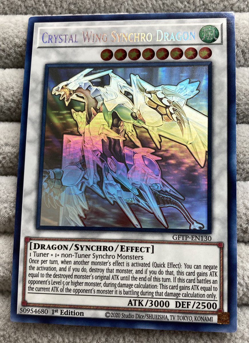 遊戯王】 「クリスタルウィング・シンクロ・ドラゴン」英語版ゴースト