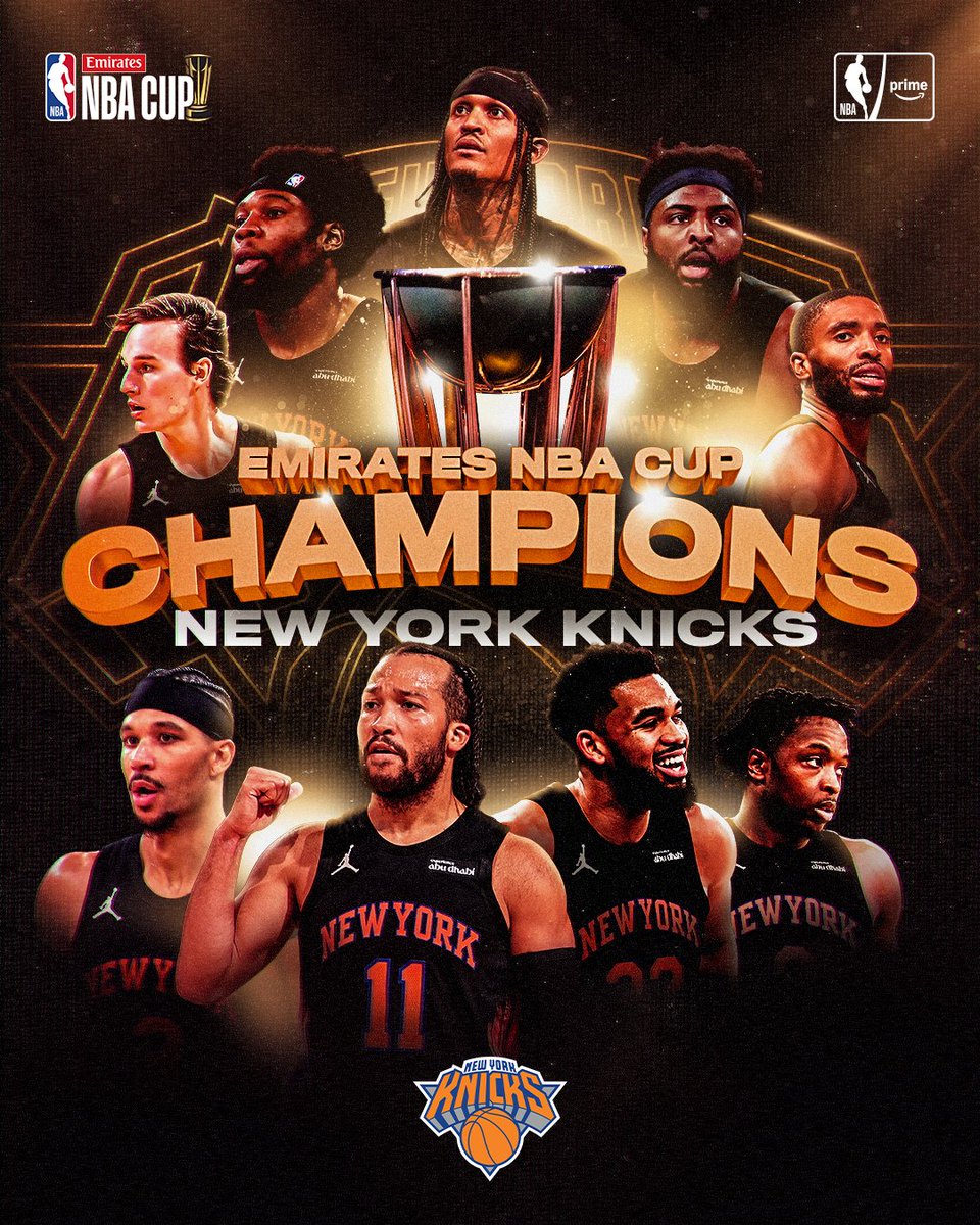 NBAonPrime's tweet image. EMPIRE STATE OF MIND 🗽 | @nyknicks

THE KNICKS ARE YOUR EMIRATES NBA CUP CHAMPIONS 🏆