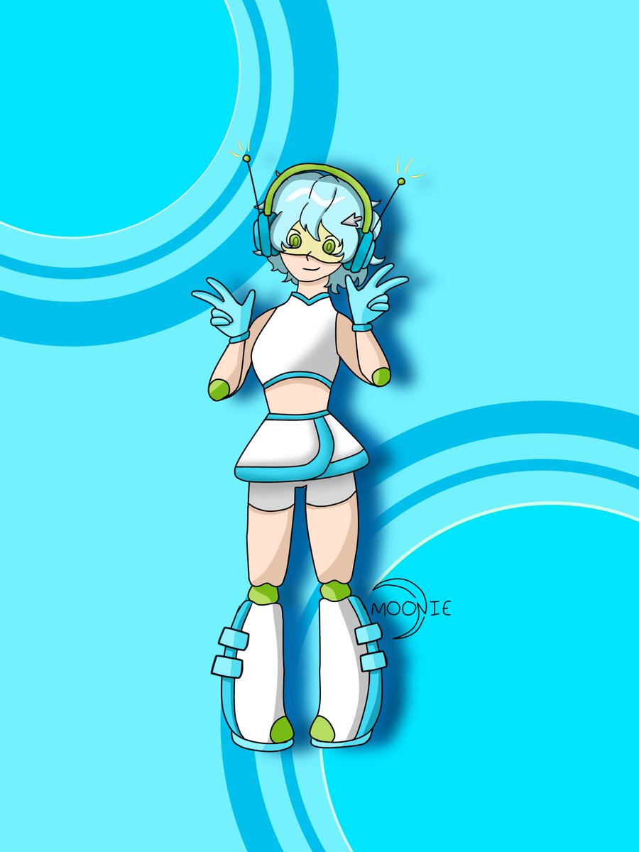 Moonie_moon_02's tweet photo. Frutiger aero? I think yes!! I’ve been loving this aesthetic a lot recently so I decided to draw a new oc in the style! She’s an android and I’m just not sure what to name her. Drop some name suggestions in the comments!!! 
#digitalart #DigitalArtist #frutigeraero #androidoc https://t.co/EsyhL1RYaI
