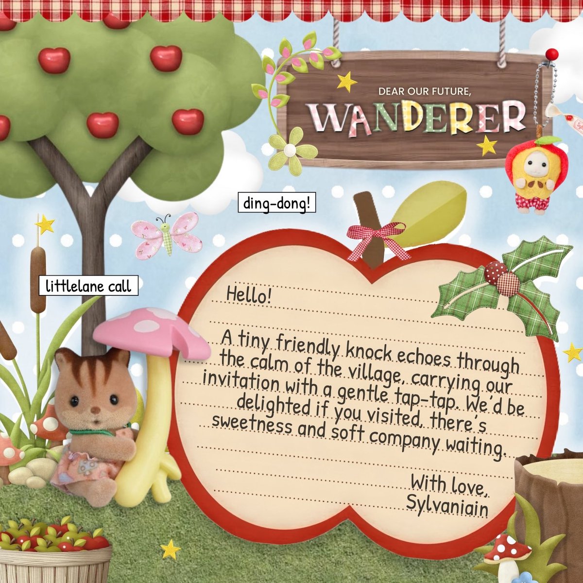 wonvhee's tweet image. So that’s what the tapping was. A firefly, a glowing invitation, and a path through the woods just for me. I’ll follow the lanterns and see you at the village—cookies included, I hope 🍪