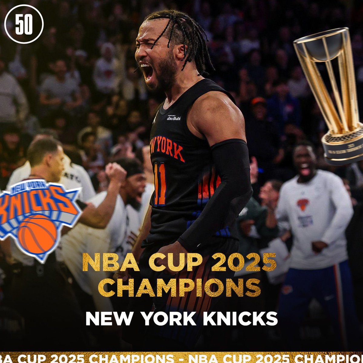 50NuancesDeNBA's tweet photo. 🚨 LES NEW YORK KNICKS REMPORTENT LA NBA CUP 2025 !!! 👀🏆

Notamment grâce à un gros run en début de QT4, les Knicks viennent à bout des Spurs et sont donc les vainqueurs de cette NBA Cup !!! ✅ https://t.co/ktyHytKIIm