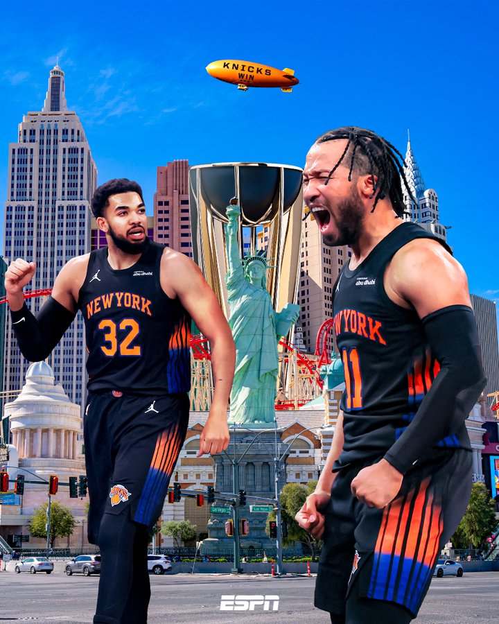ESPNAusNZ's tweet image. THE KNICKS ARE BRINGING HOME THE CUP!!!!!!! 🏆 🗽 

NEW YORK HAVE WON THEIR FIRST TROPHY SINCE 1973!!! 

#NBACup