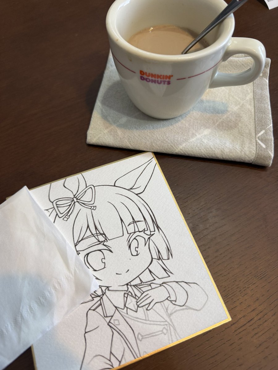 K3maruT's tweet photo. コーヒー飲みながら、イベント準備中。
来年は参加します🍀*゜書き下ろ色紙ばっかり持っていく予定です😅
塗りは間に合わないと思うので、線画のみになると思いますが💦
と言うか、私の塗りはあまり綺麗じゃないので🫠 https://t.co/Kc98O4K2dT