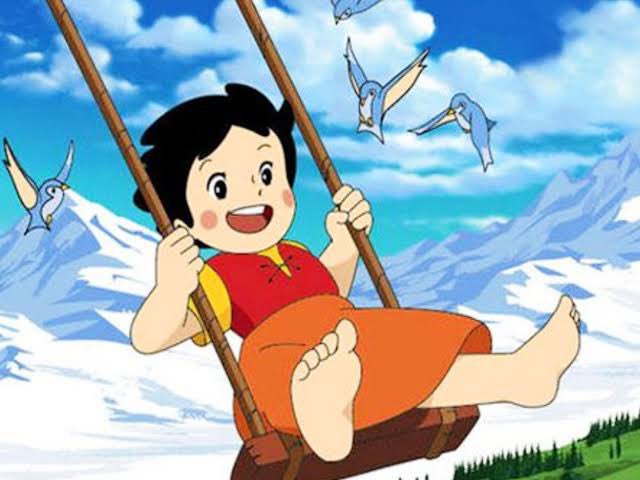 Alguien recuerda la caricatura de Heidi?
Pues si el columpio fuera real, sería aproximadamente de 45 metros de altura  para tener esas vistas: