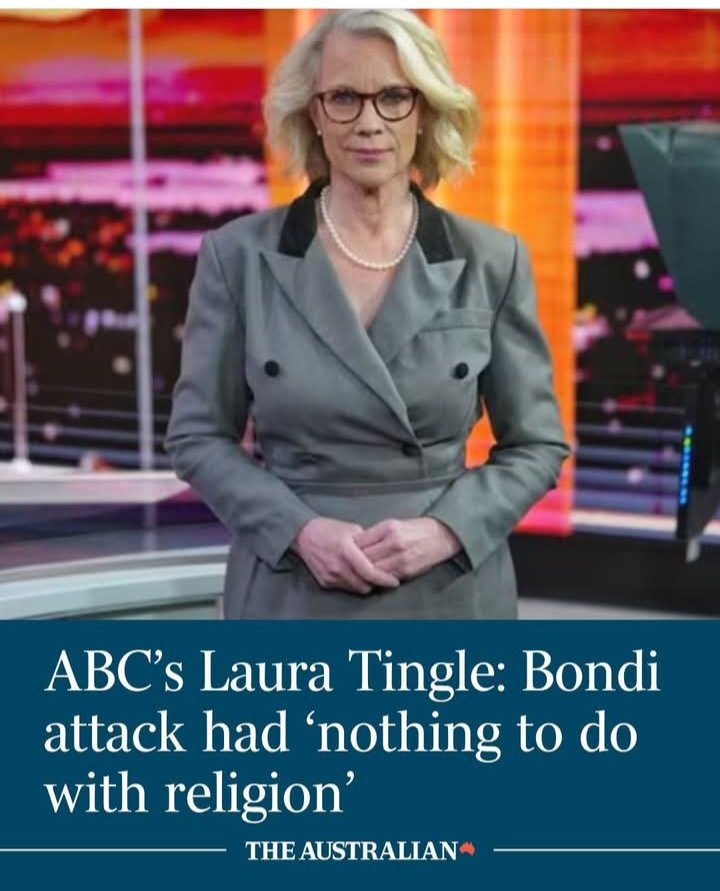 The ABC should sack this blonde bimbo.

If not, the ABC should be defunded.

High-profile ABC journalist Laura Tingle has claimed Sunday’s targeted attack on a Jewish festival at Bondi Beach was not motivated by religion. Speaking on the ABC ‘Politics Now’ podcast on Tuesday