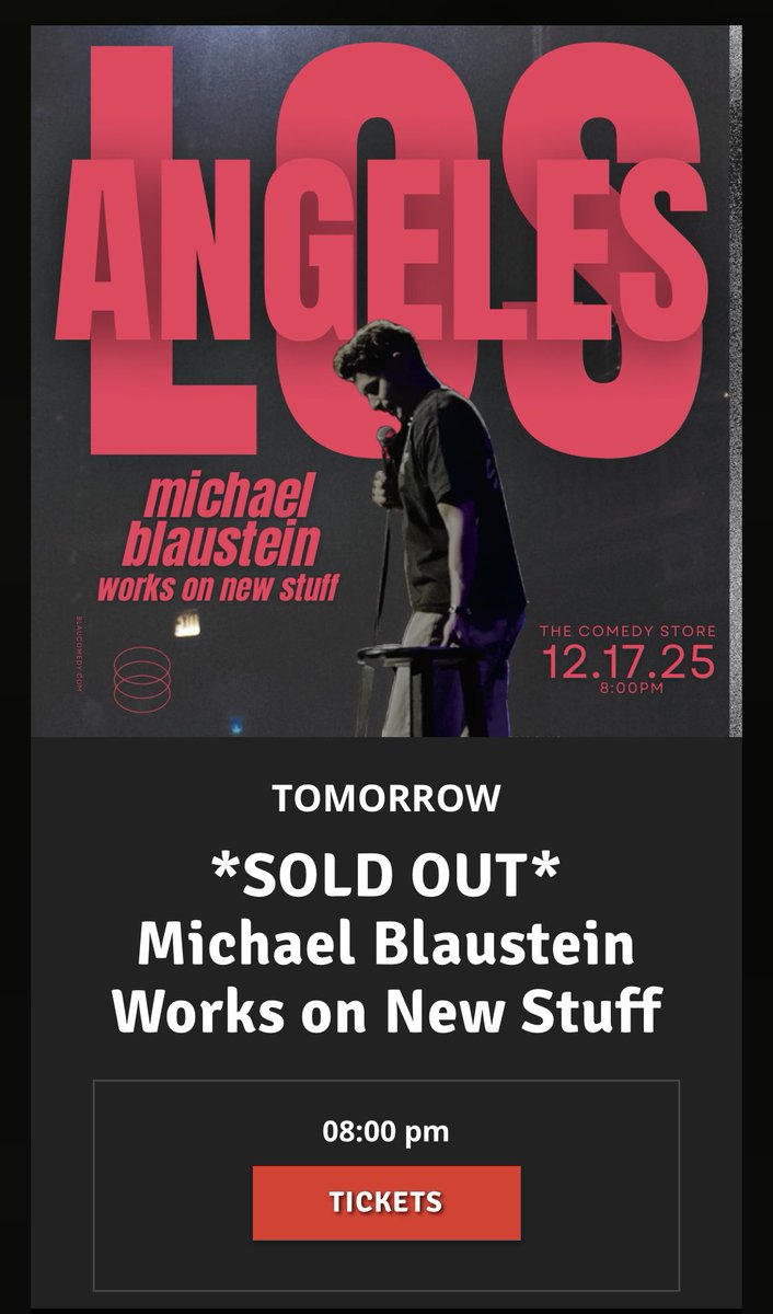 MontyGeer's tweet photo. Opening for @blaucomedy at @TheComedyStore tomorrow 🙂 https://t.co/ZEvZmcLxaw