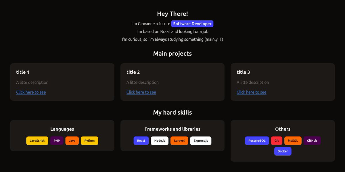 gmmbr10's tweet image. [4/100] - #100DiasDeCodigo 

Hj foi dia de continuar a revisão de React e continuar o meu portfólio (TA SAINDO DA JAULA O MONSTRO).

Ainda vou inserir alguns conteúdos e buscar mais referências pra deixar mais bonito.

VAMBORA!