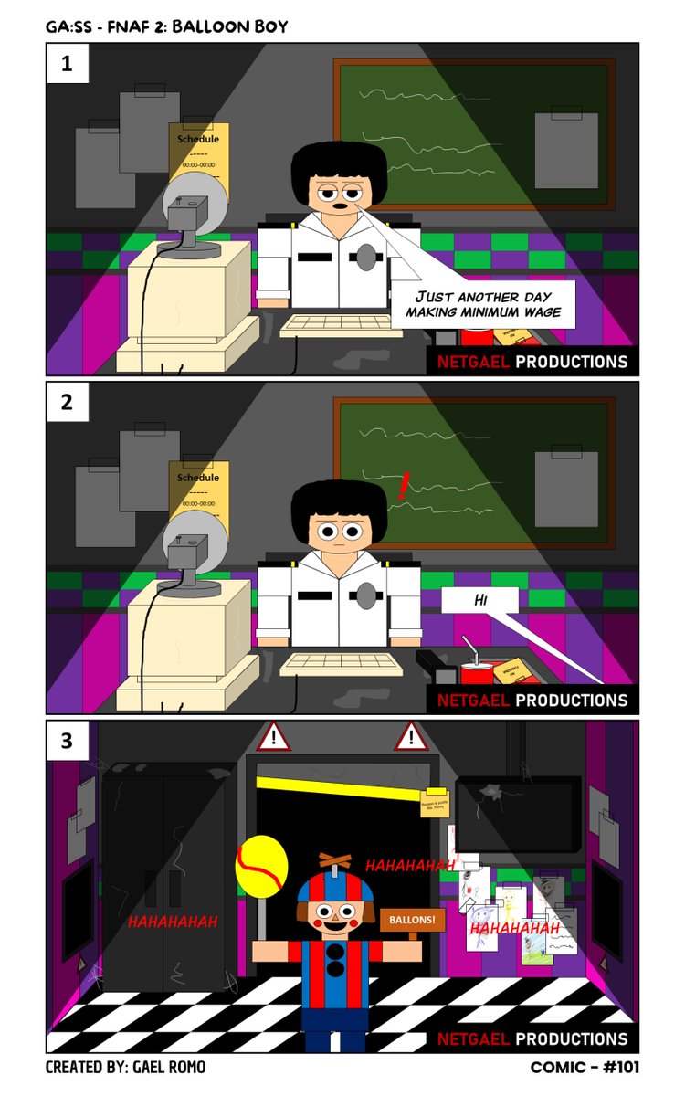 netgael's tweet photo. [English] SHORT STORIES: FNAF 2 - BALLON BOY (1/2)  #historieta #comics #cartoon #cartoons #caricatura #webcomic #webcomics #fypシviral #dibujodigital #digitalart #artwork #fnaf #fnaf2 #fnaf2movie https://t.co/YzDI5xEf0b