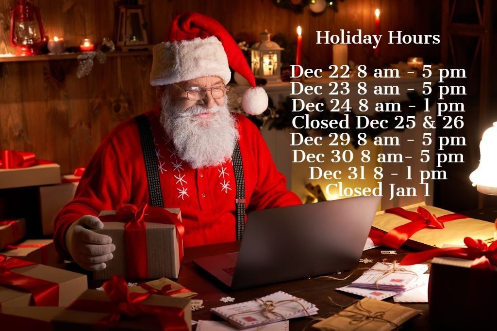 Check out our updated holiday hours! 🎄🎉 Make sure to plan your visit accordingly and enjoy the festivities. #HolidayHours #FestiveSeason