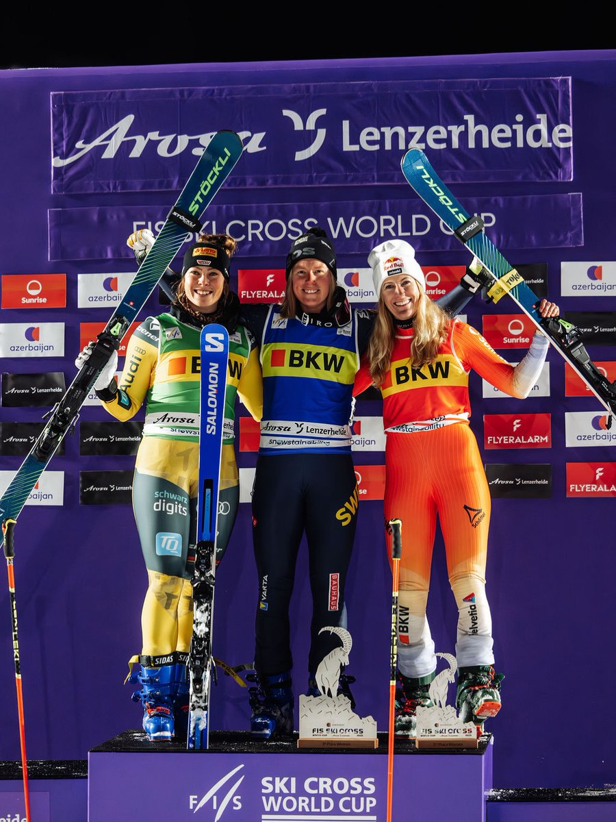 Copa do Mundo de Esqui Cross ⛷️ Etapa de Arosa ?? Resultado - Feminino ? Sandra  Näslund ?? ? Daniela Maier ?? ? Fanny Smith ?? Até agora são 3  corridas na temporada 2025/26 e três vitórias de Näslund!