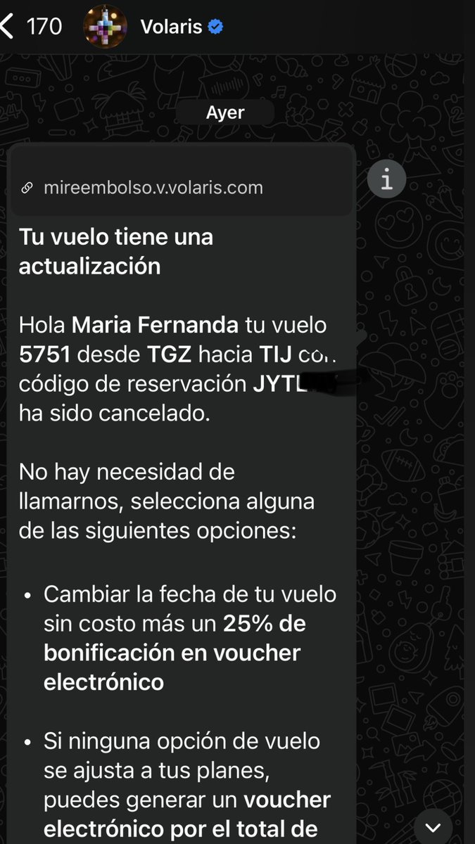 ferpg1's tweet photo. @viajaVolaris @volaris
Es indignante que nos tengan varados  2 CANCELACIONES, RETRASO DE 4DIAS sin importarles si contamos con recursos para hotel, alimentos y sobre todo urgencia por llegar a nuestro trabajo, casa e hijos que dependen de nosotros https://t.co/2smjeg8kaS