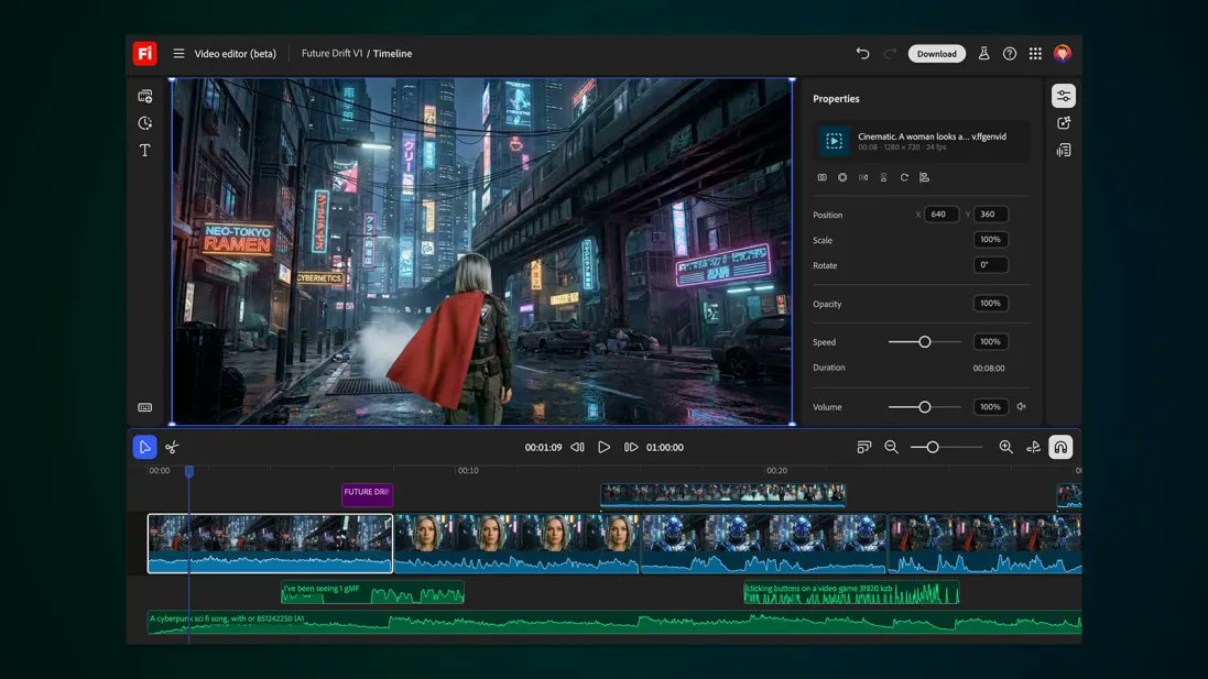 NewsFusion365's tweet photo. BREAKING: Adobe Firefly launches prompt-based video editor with AI models

#Adobe #AI

https://t.co/dPD73pR6A2

RT if you're ready for next-level video editing! 🎬 https://t.co/IqF9FSxjjA