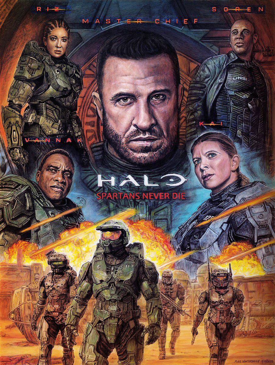 MikeWinterbauer's tweet photo. My acrylic Halo tribute painting of this cool sci-fi show on Netflix!
#illustration #popculture #movieart #Halo #MasterChief #Halofanart #Haloart #spartan117 #HaloTheSeries https://t.co/5AfrW2rXxF