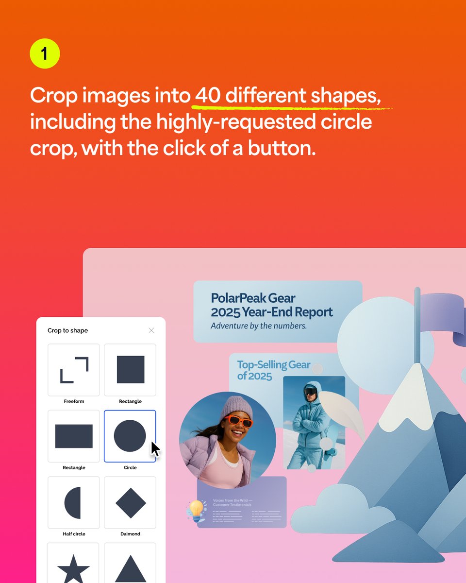 prezi's tweet photo. New month. New Prezi features. 💥
The circle crop feature is here, along with even more AI-powered updates. Swipe through to check them all out.
#prezifeatures #productupdates #preziAi https://t.co/jpeZmTH8He