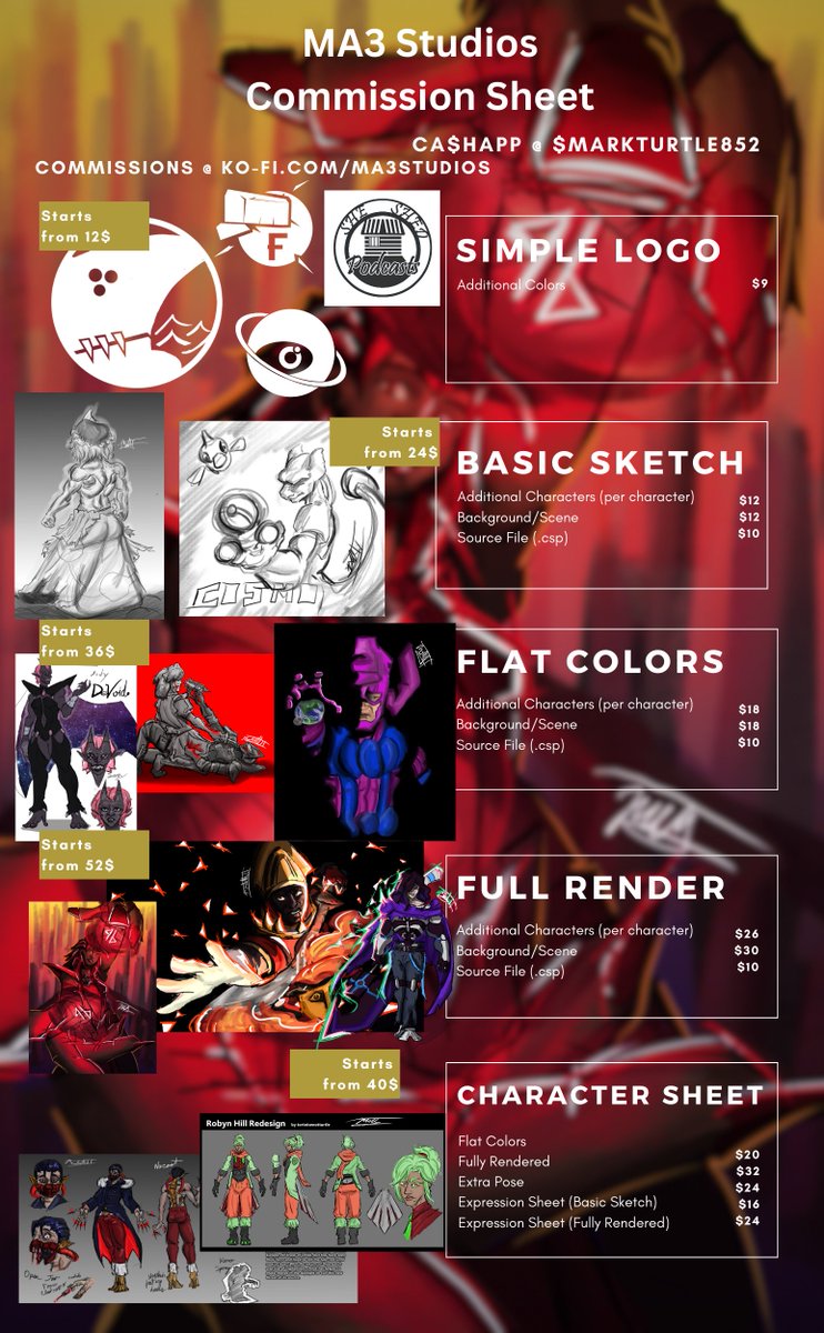 Updated Commission Sheet:

Link to my Ko-Fi comms: ko-fi.com/ma3studios/com…